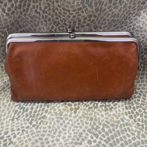 Hobo International Lauren Clutch wallet Clay color. (A muted coral-like color)